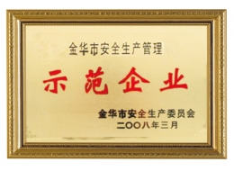 金华市安全生产管理示范企业